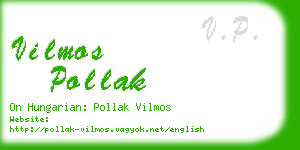 vilmos pollak business card